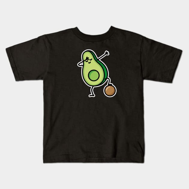 Dab dabbing avocado funny soccer soccer player Kids T-Shirt by LaundryFactory